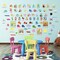 9 Sheets Educational Wall Decals for Toddlers, Colorful Animal Alphabet, Numbers, Colors & Shapes Peel-and-Stick Stickers, Removable PVC Learning Charts for Nursery, Classroom & Playroom
